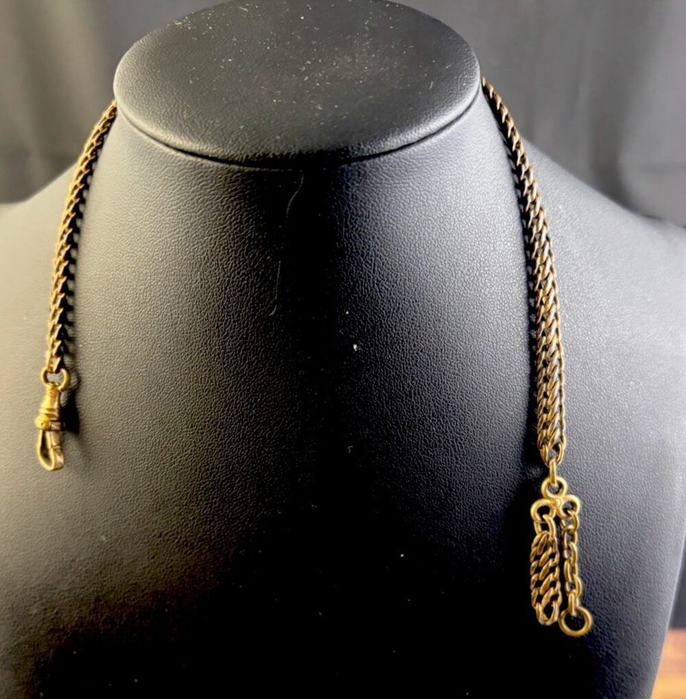 Antique JFSS-09Ornate 12“ Gold Filled Pocket Watch Fob Weighs 16.37 Grams